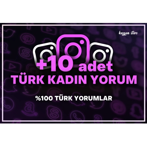  ⭐ +10 adet Türk Kadın Instagram Gerçek Yorum⭐